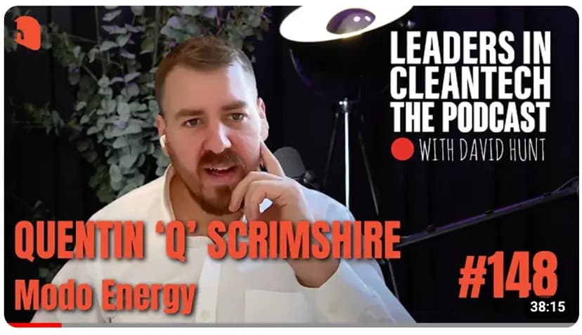 Quentin Scrimshire on Leaders In Cleantech Podcast #148