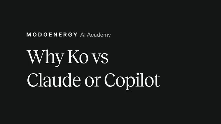 Why Ko vs Claude or Copilot