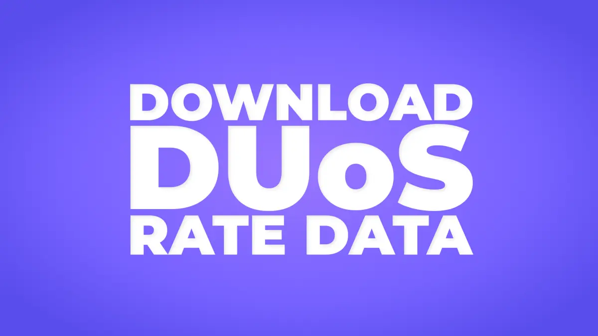DUoS rates: download the charges for high voltage assets