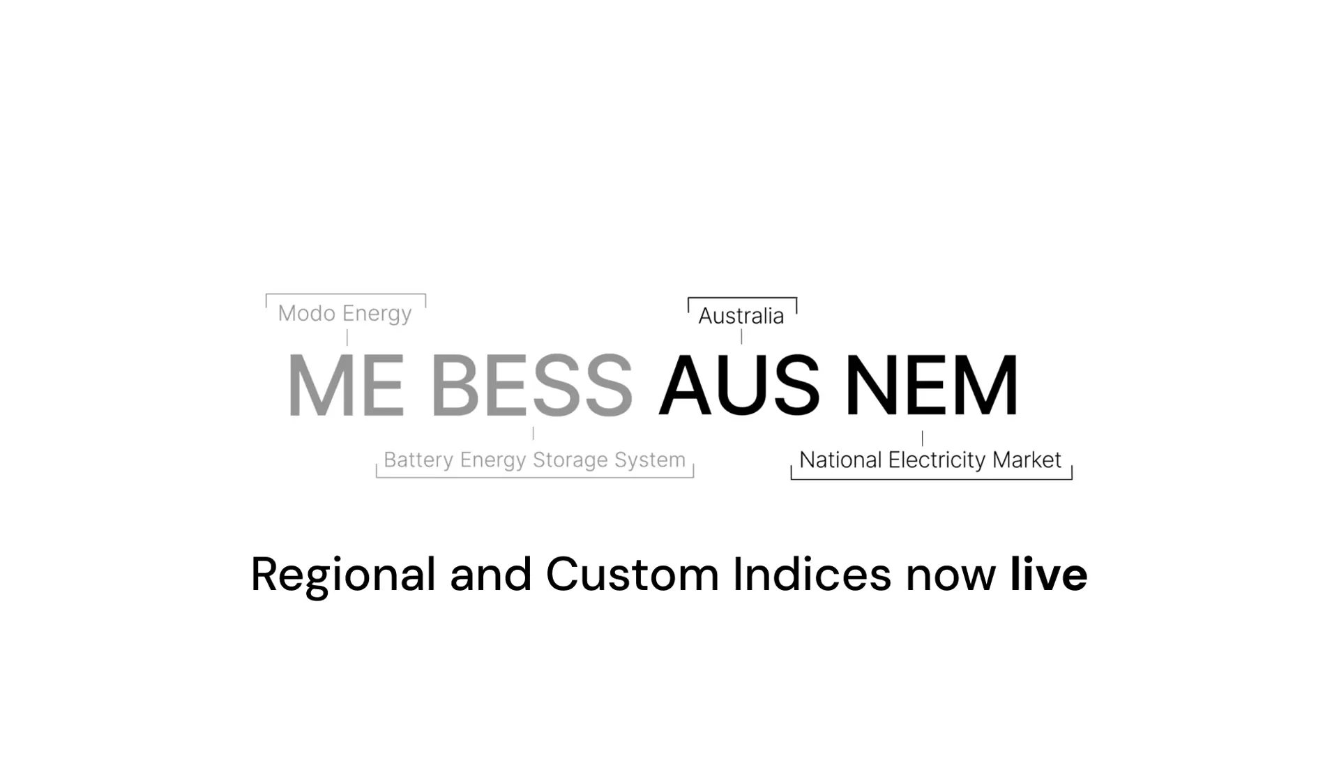 Regional and Custom Indices Live for NEM Battery Benchmarking
