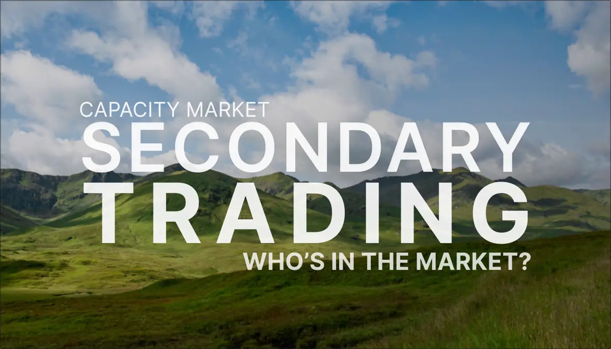 Capacity Market secondary trading: who is in the market?