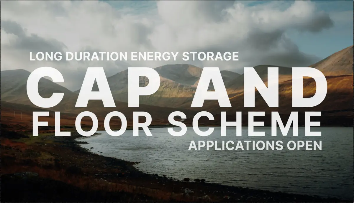 Long-duration energy storage cap and floor scheme: applications open