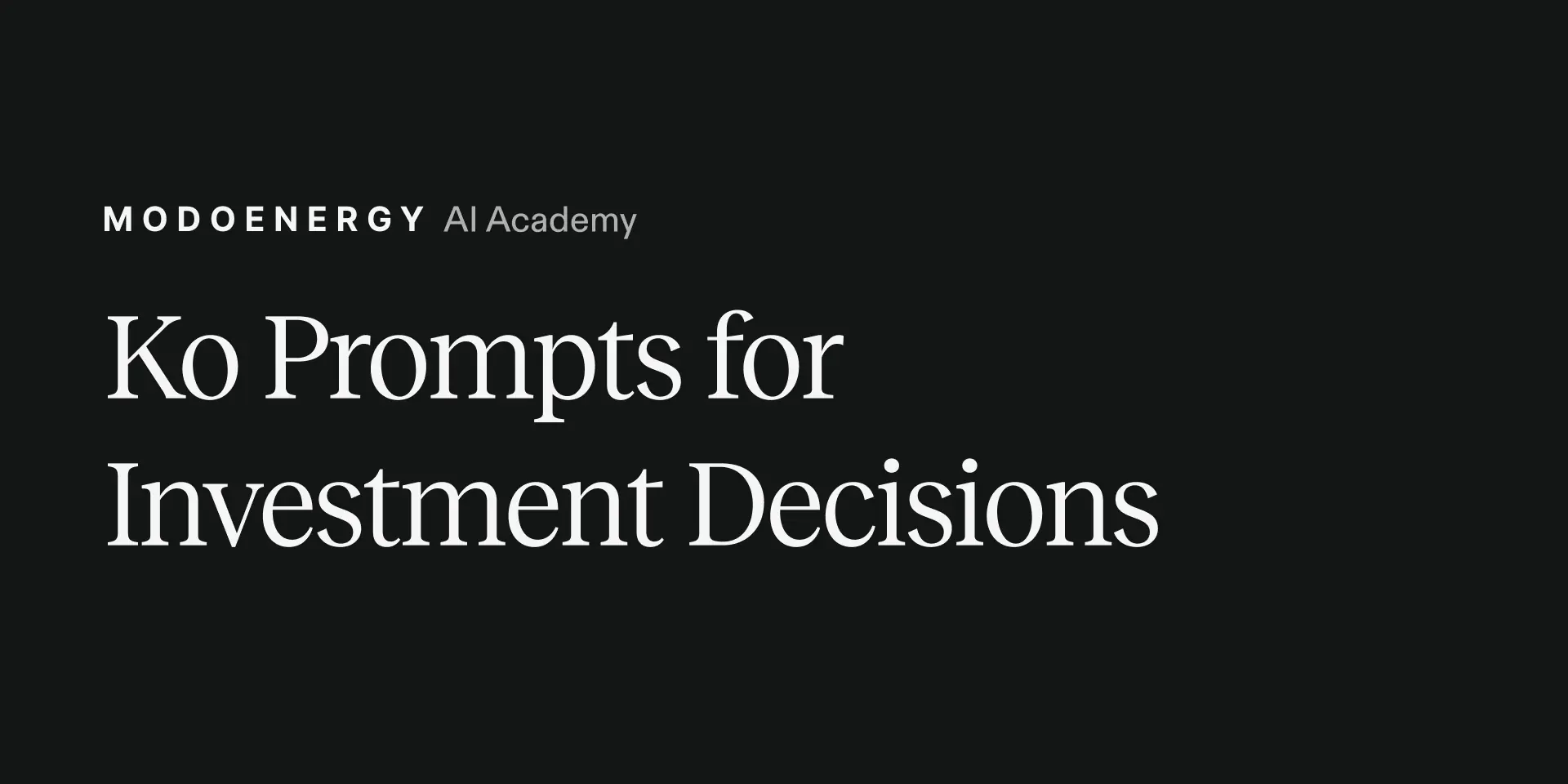Prompts de Ko para Decisiones de Inversión