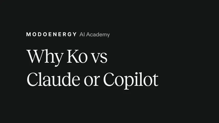 Why Ko vs Claude or Copilot