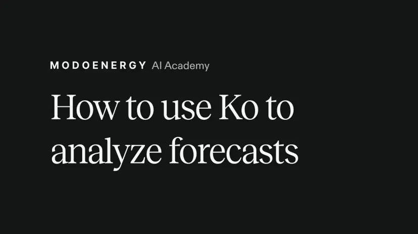 How to use Ko to analyze forecasts