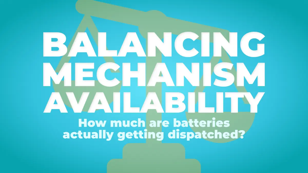Balancing Mechanism availability: how much are batteries getting dispatched?
